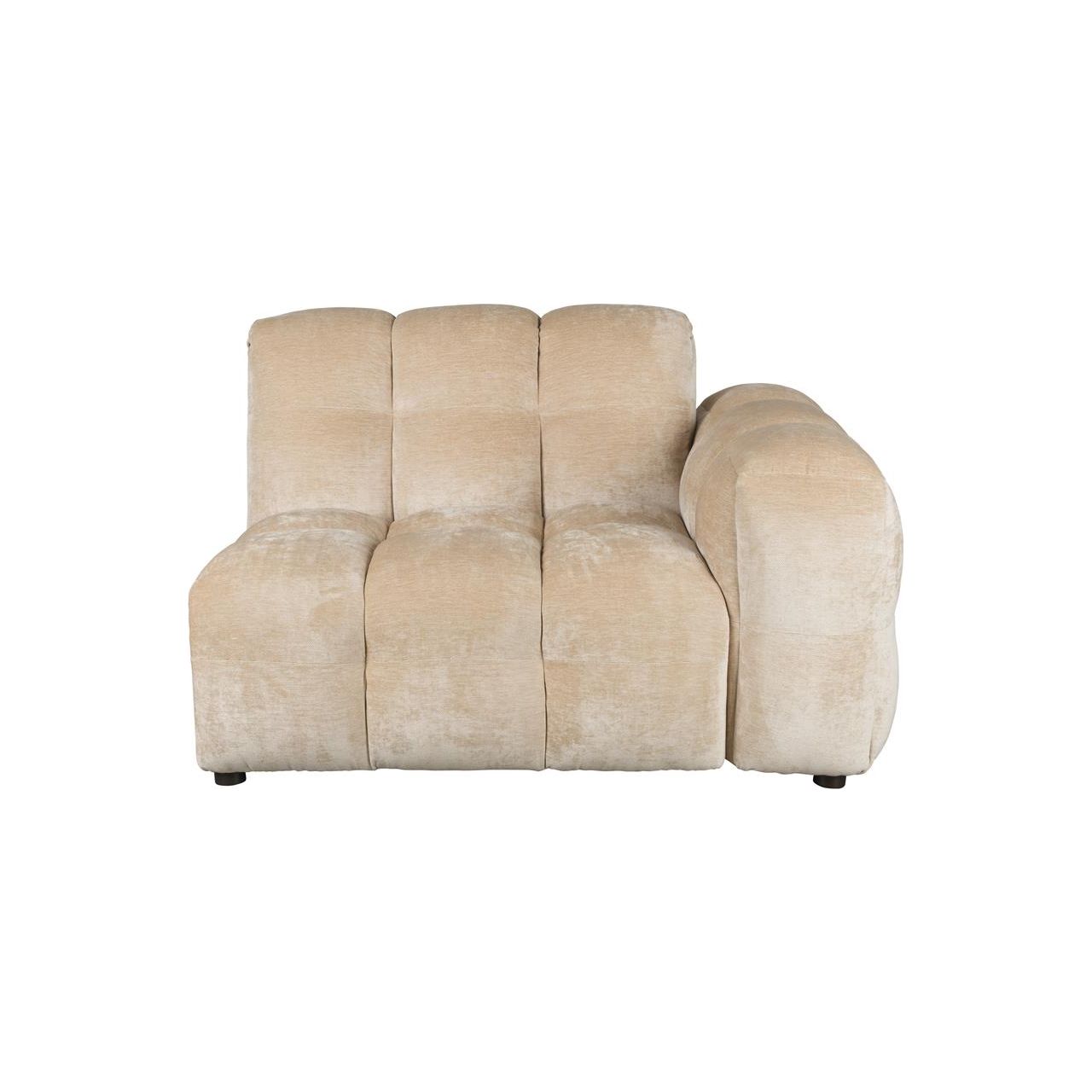 Sofa element hackman with arm right velours beige