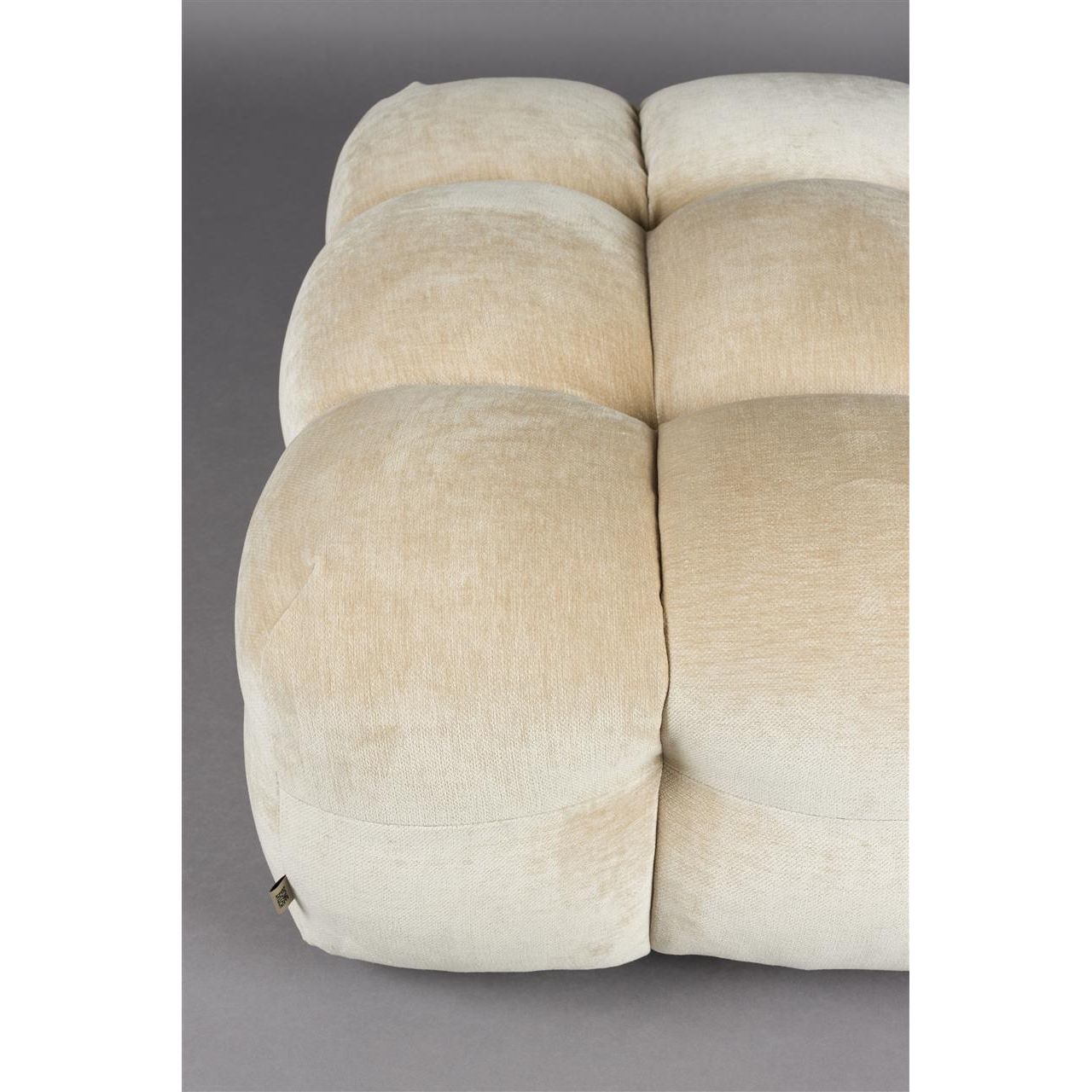 Hocker hackman velours beige