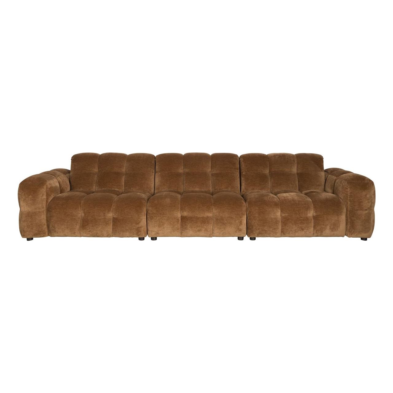 Sofa hackman 4,5-seater velours cognac