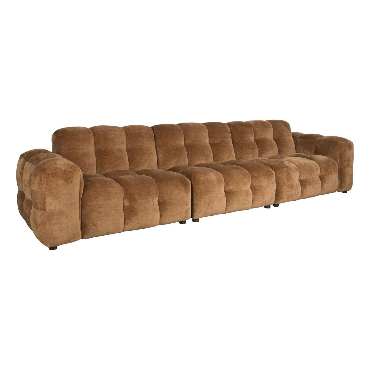 Sofa hackman 4,5-seater velours cognac