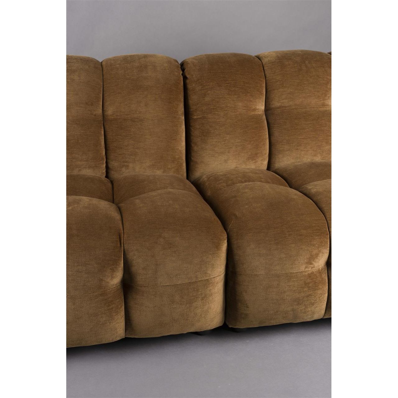 Sofa hackman 4,5-seater velours cognac