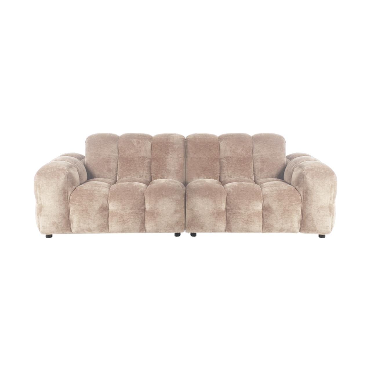 Sofa hackman 3-seater velours beige