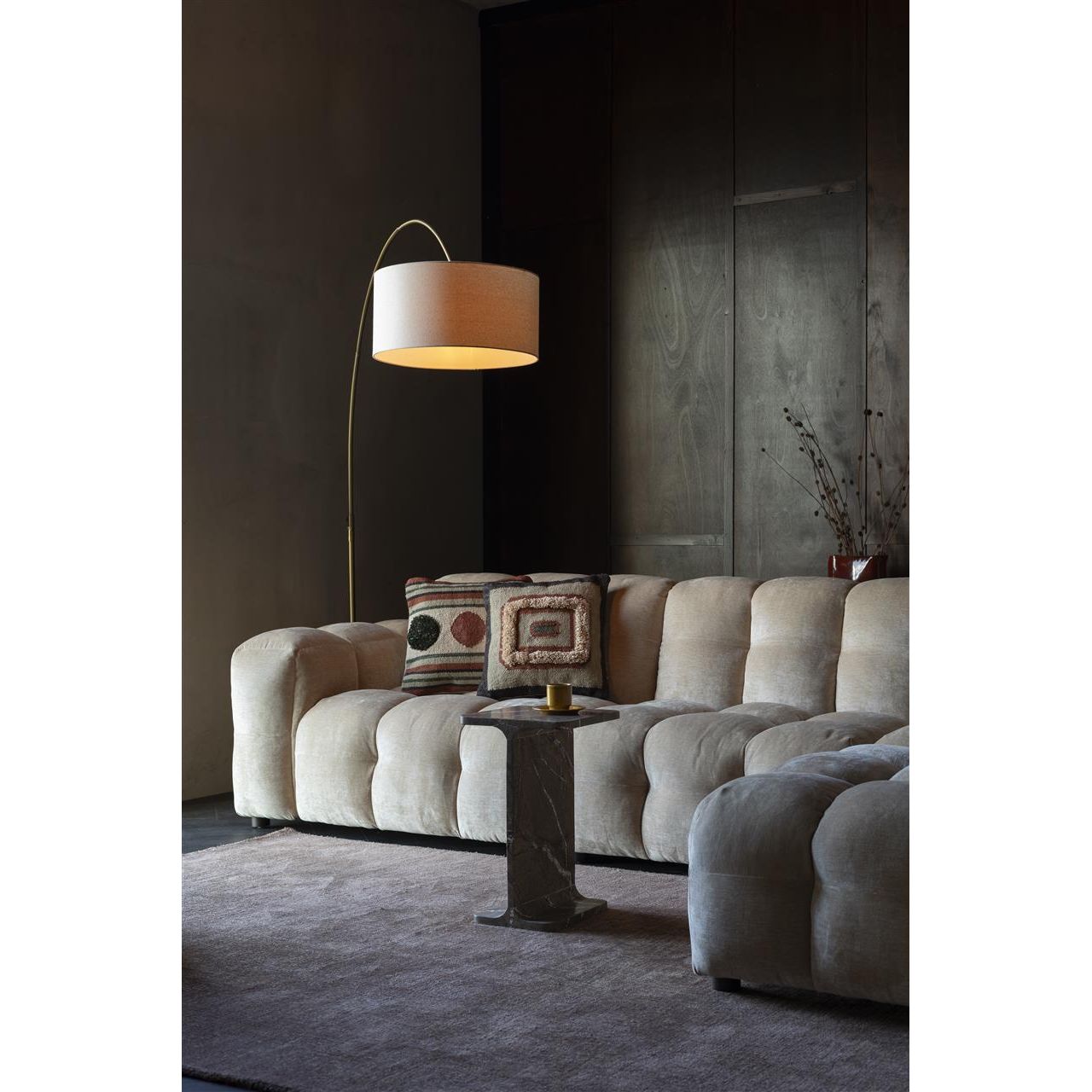 Sofa hackman 4,5-seater velours beige