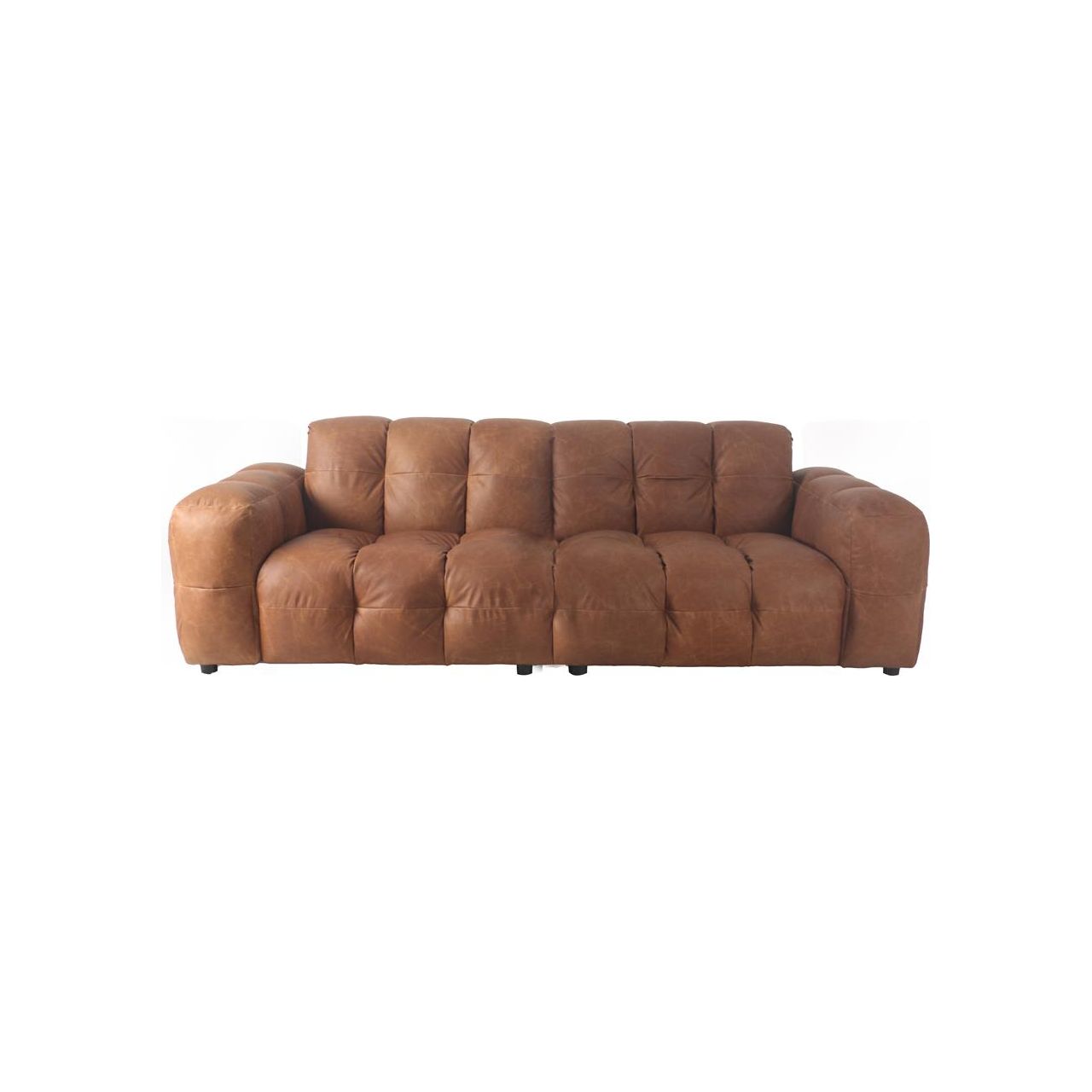Sofa hackman 3-seater leather cognac