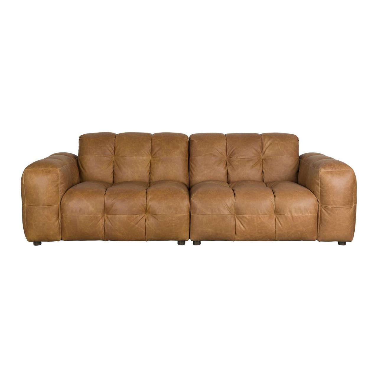 Sofa hackman 3-seater leather cognac