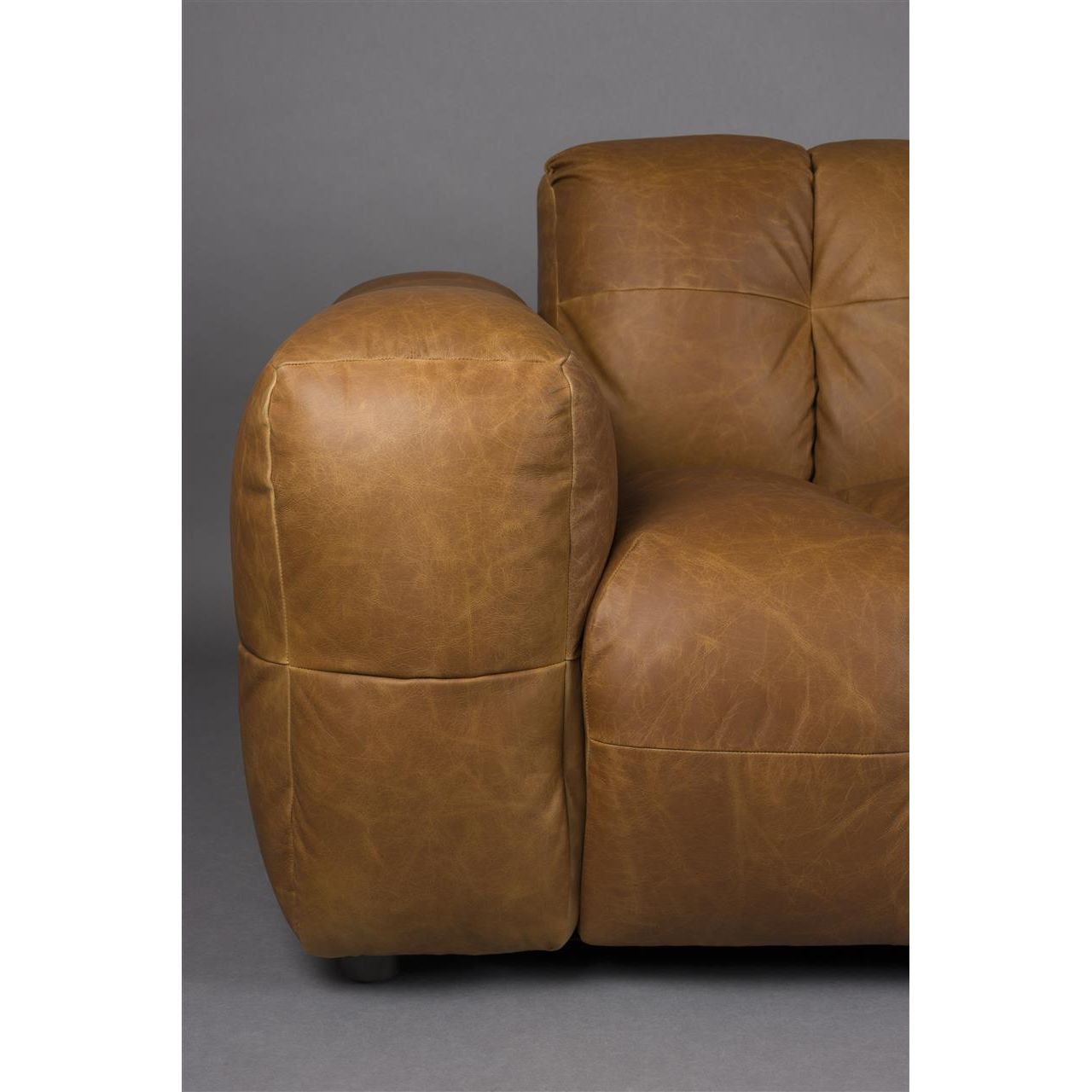 Sofa hackman 4,5-seater leather cognac