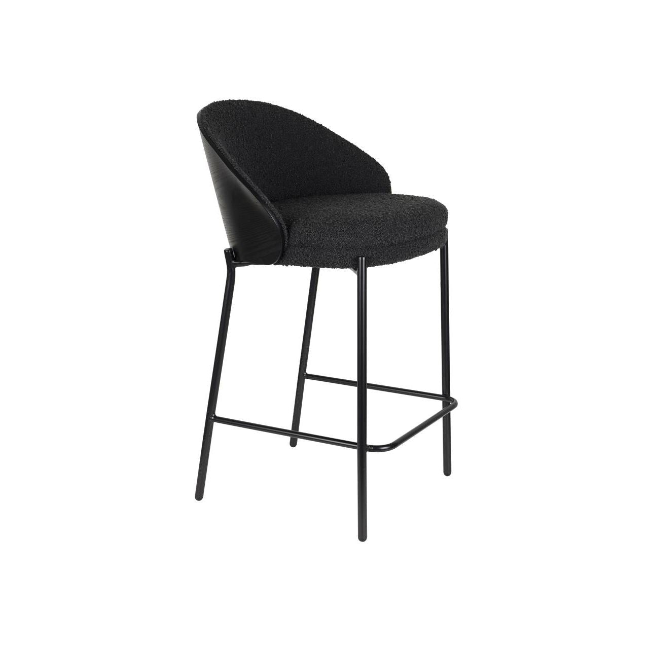 Counter chair rodin bouclé black
