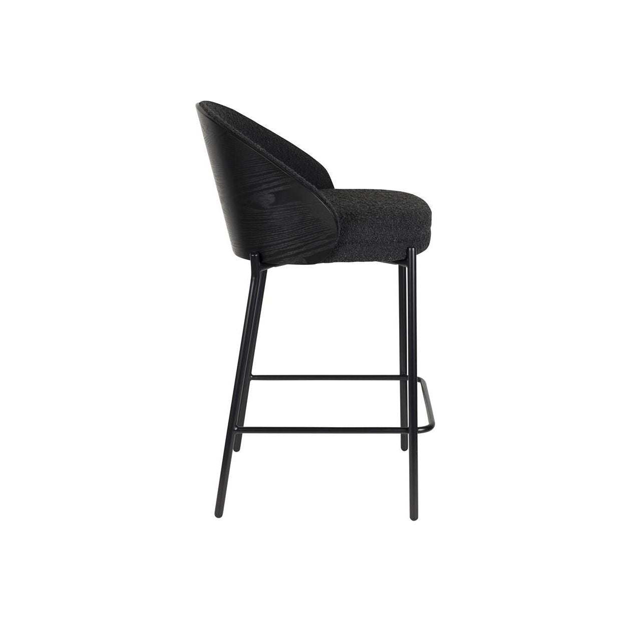 Counter chair rodin bouclé black