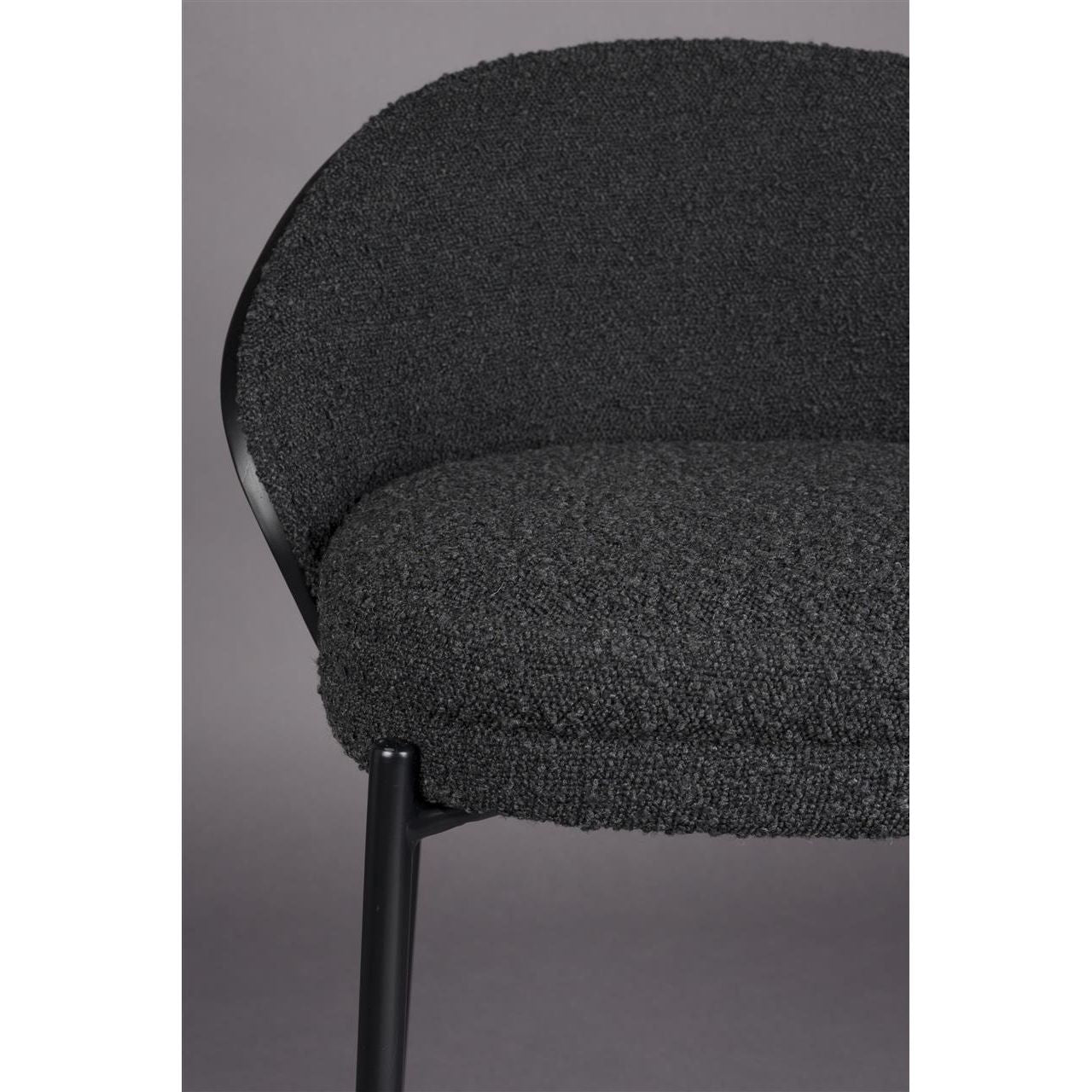 Counter chair rodin bouclé black