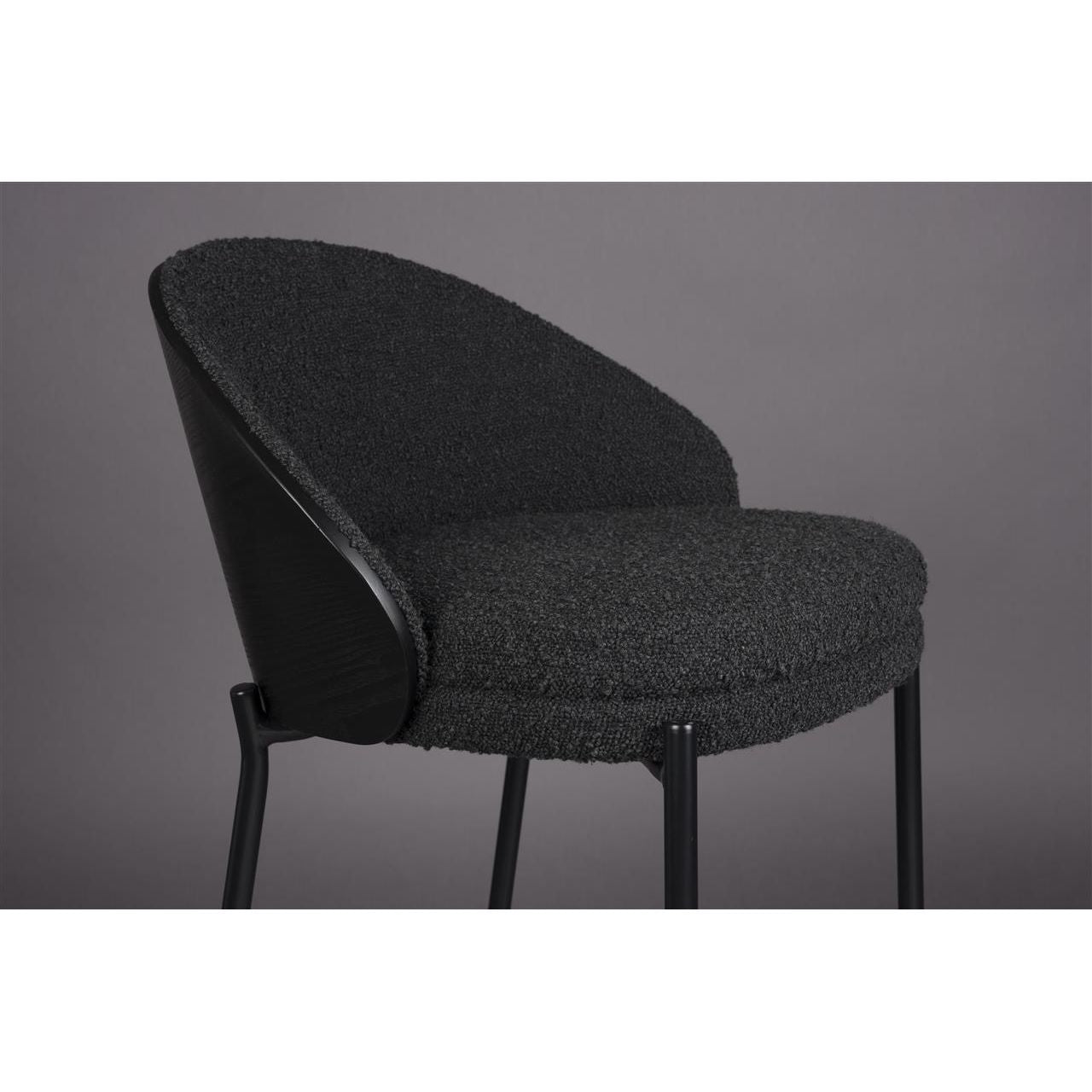 Counter chair rodin bouclé black