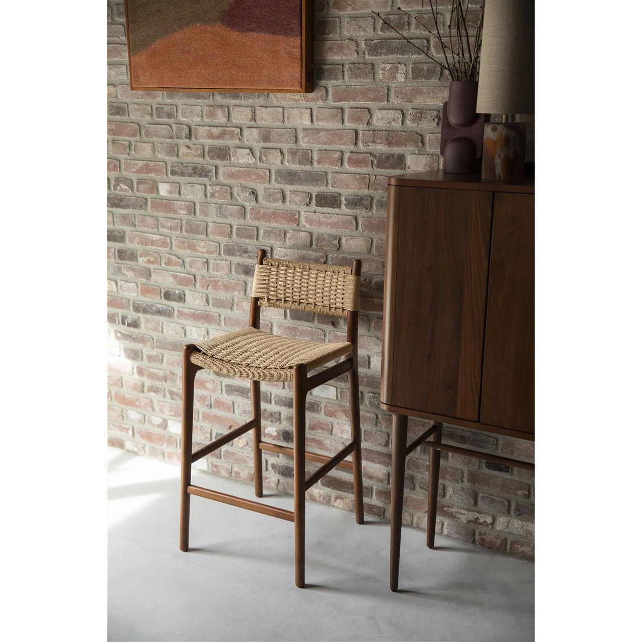 Barkruk cecile walnut