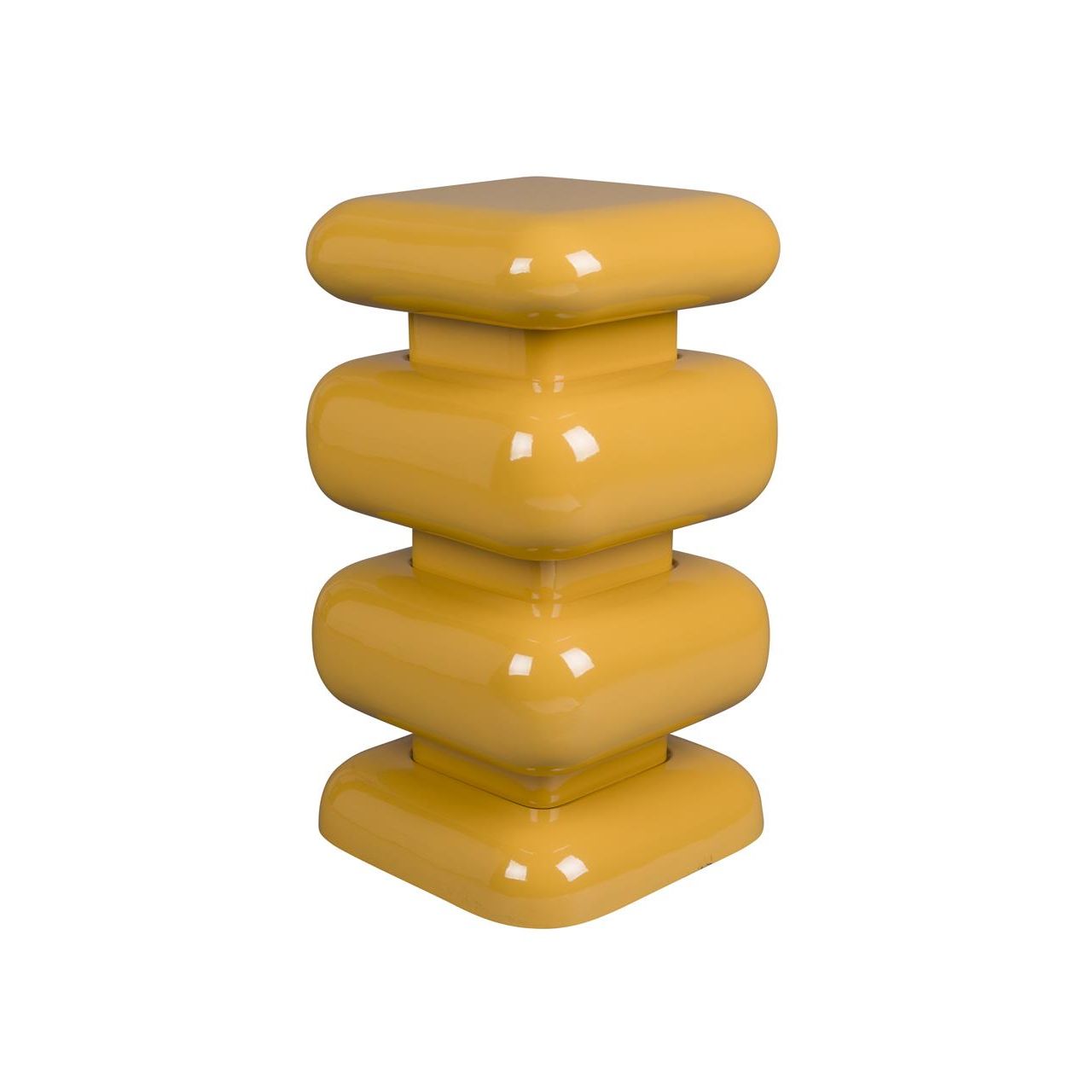 Poef stubby ochre yellow