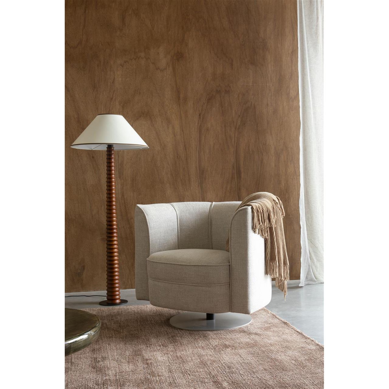 Fauteuil flower beige