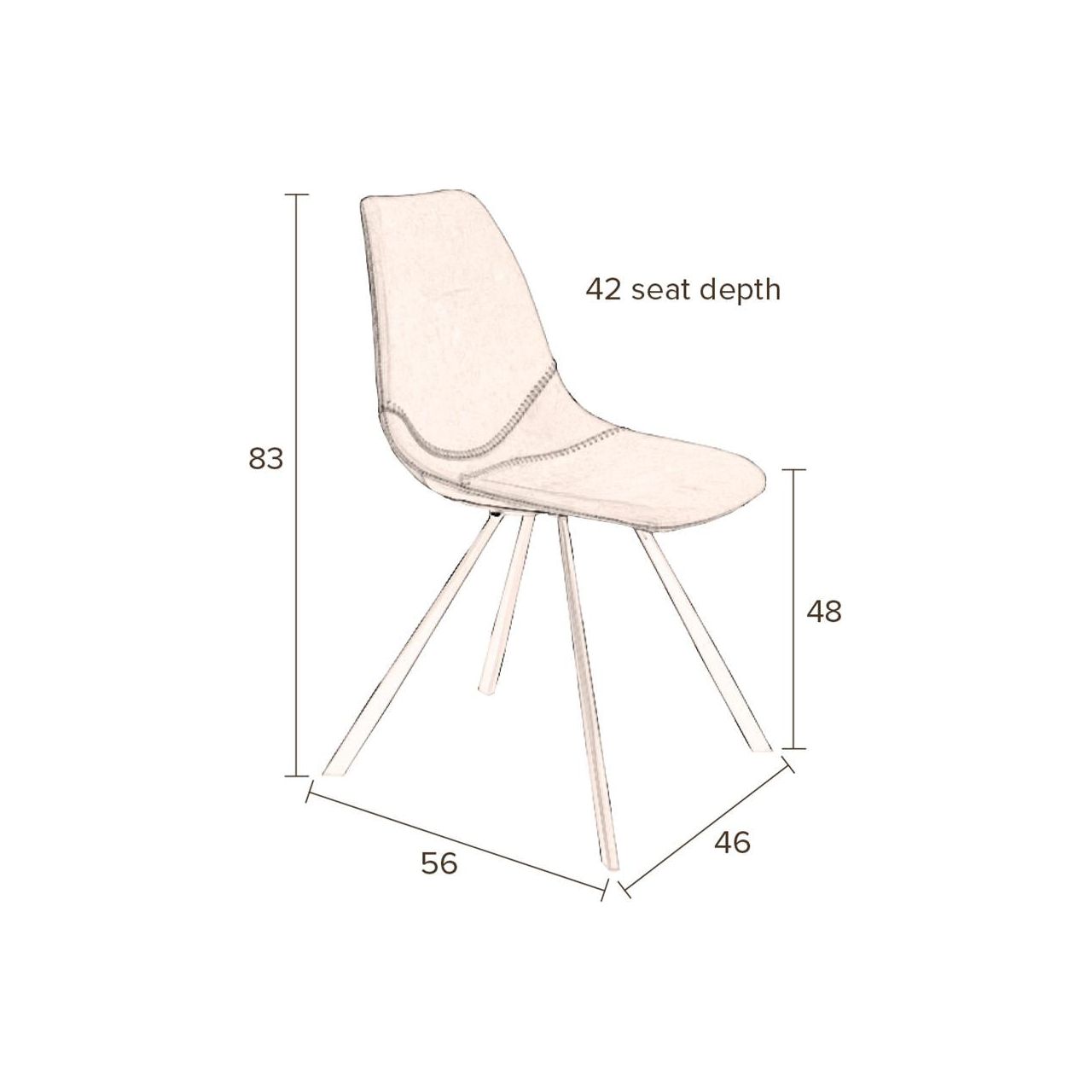 Chair franky black fr | 2 pieces