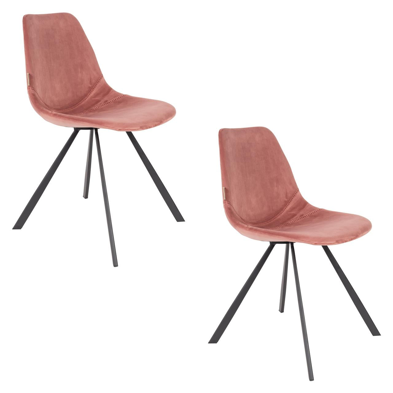 Chair franky velvet old pink | 2 pieces