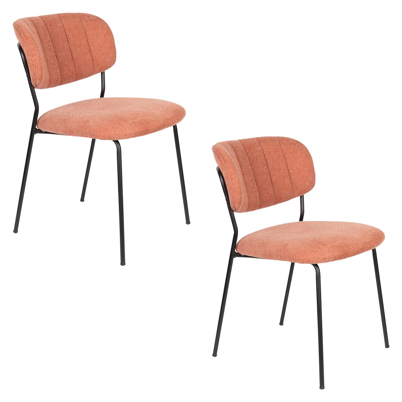 Chair jolien black/pink fr