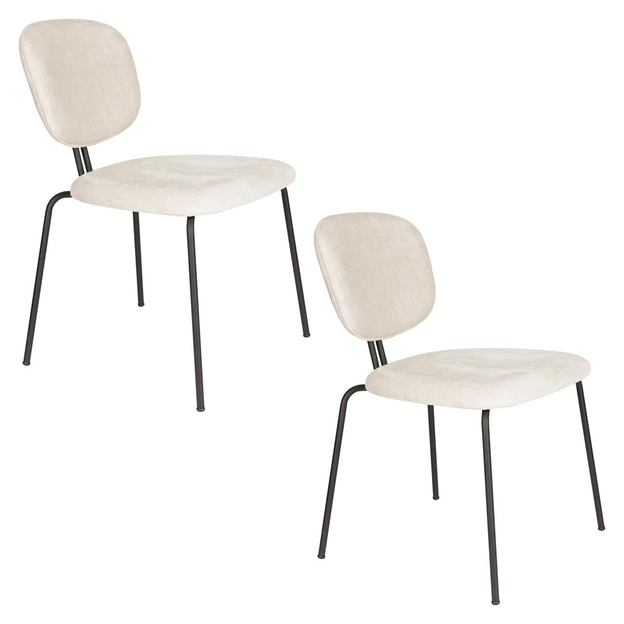 Chair bouton off-white