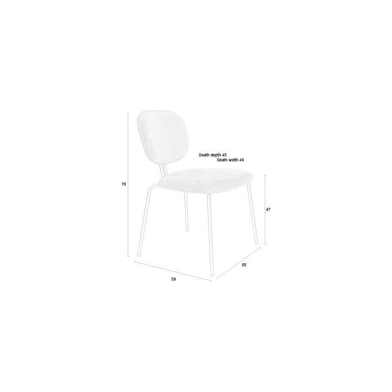 Chair bouton off-white