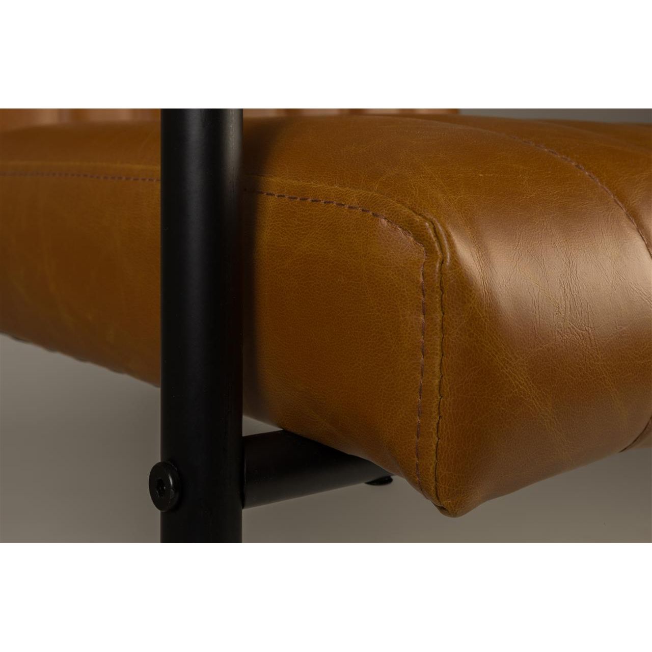 Armchair stitched cognac | 2 pieces