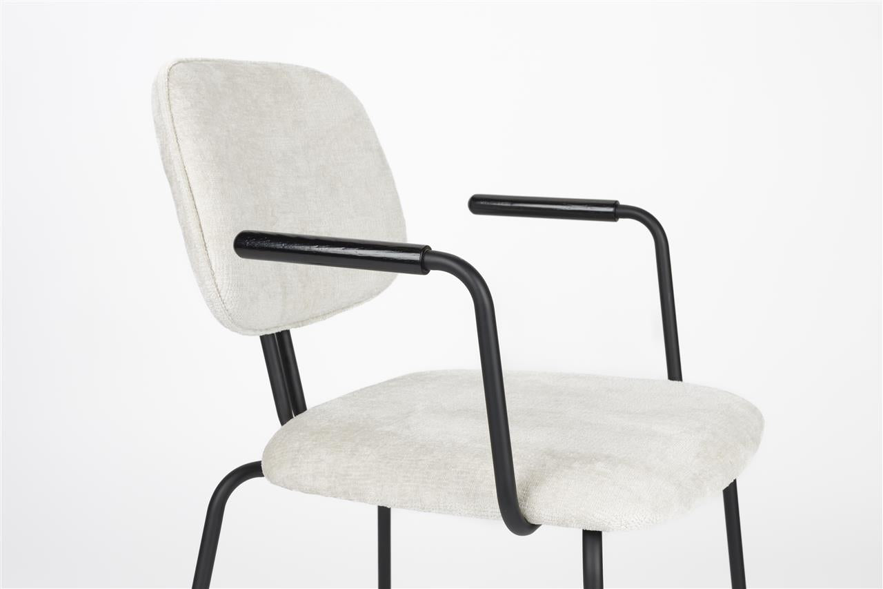 Armchair bouton off-white