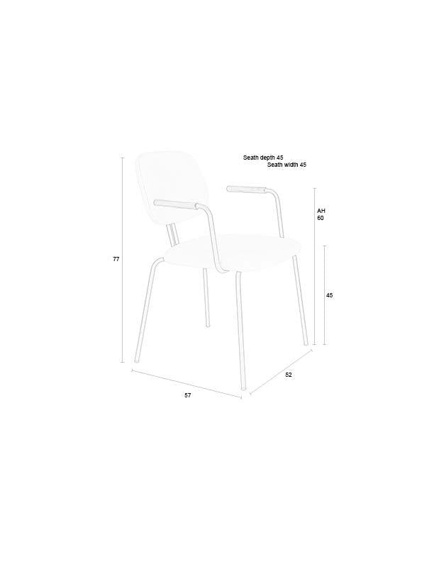 Armchair bouton off-white