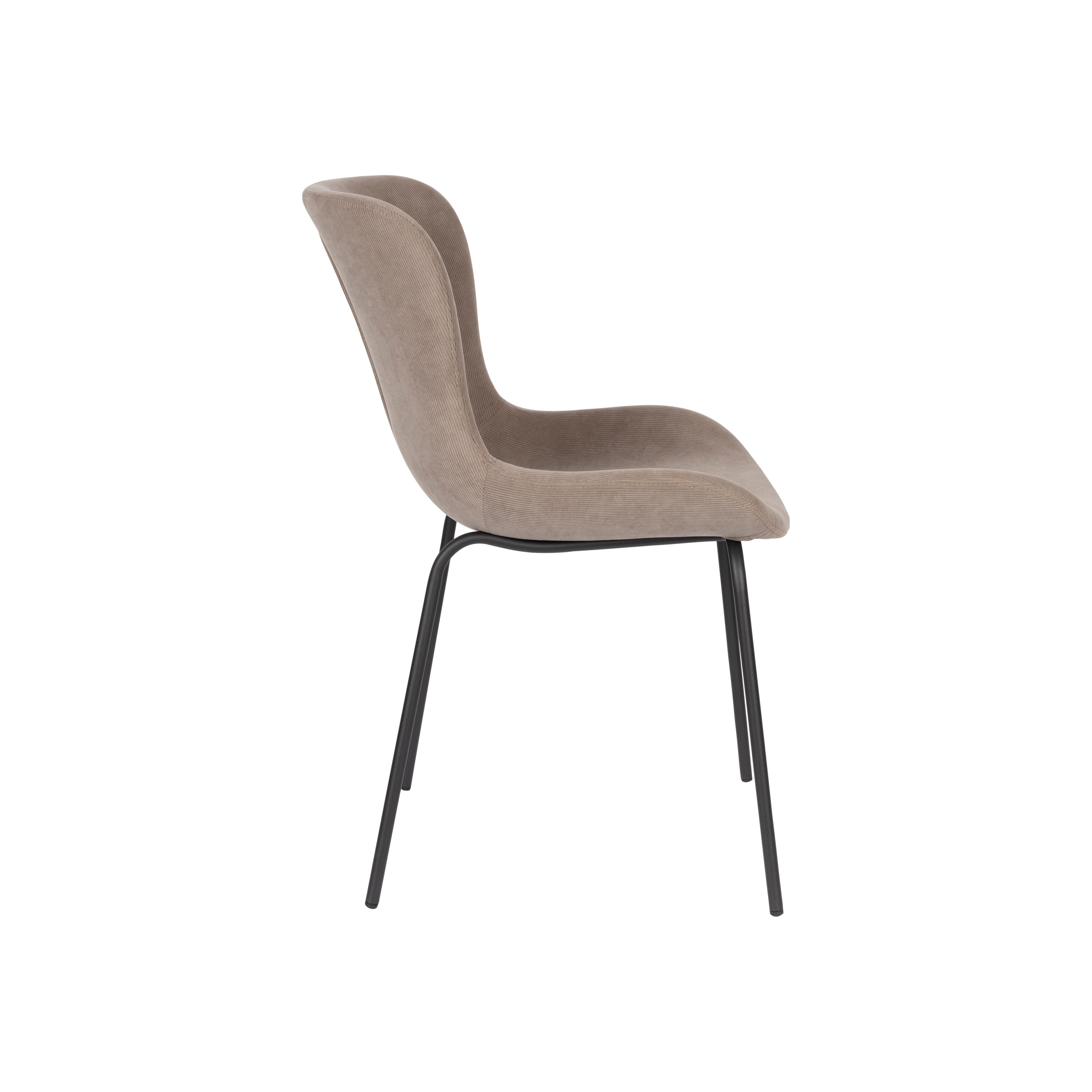 Chair junzo rib gray | 2 pieces