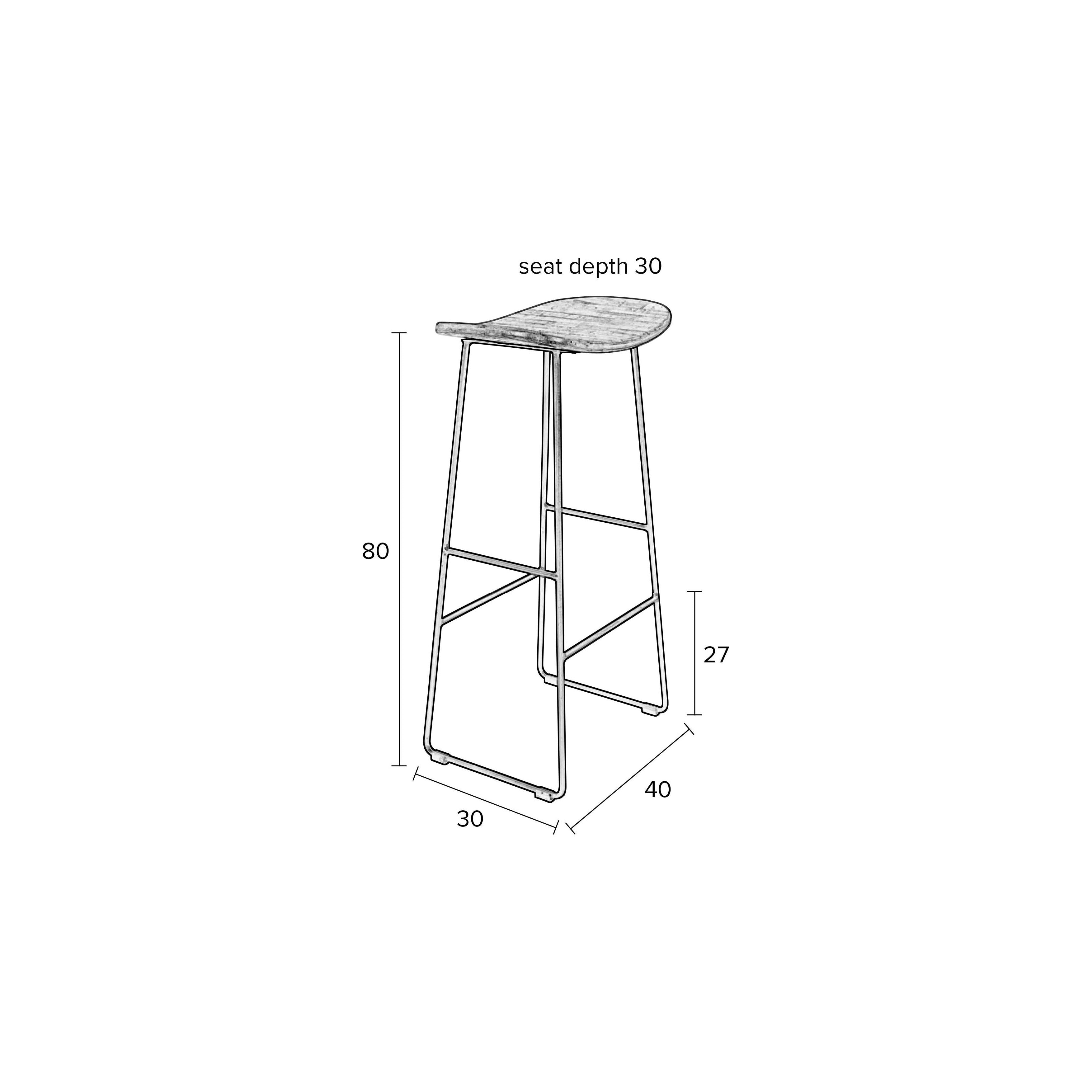 Bar stool tangle natural