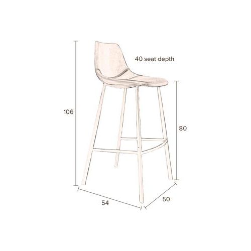 Bar stool franky black