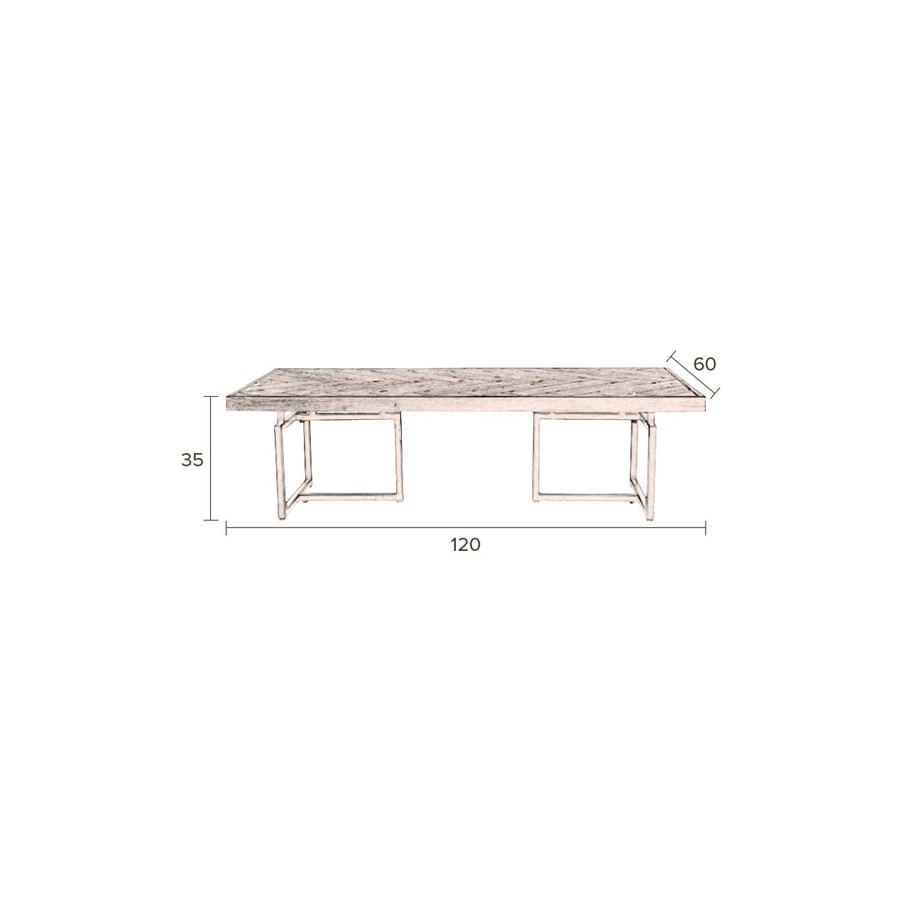 Coffee table class oak