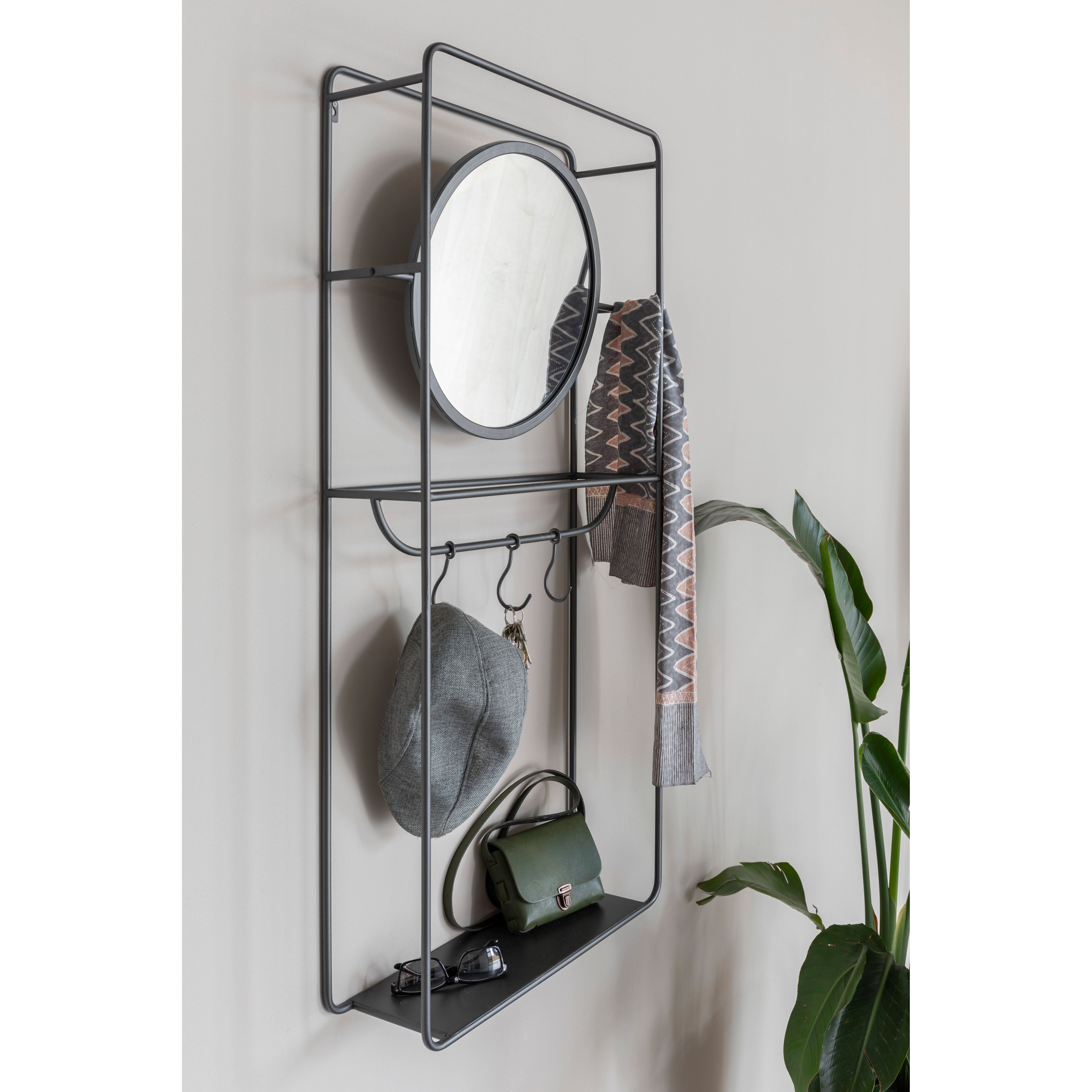 Wall rack mirror duco