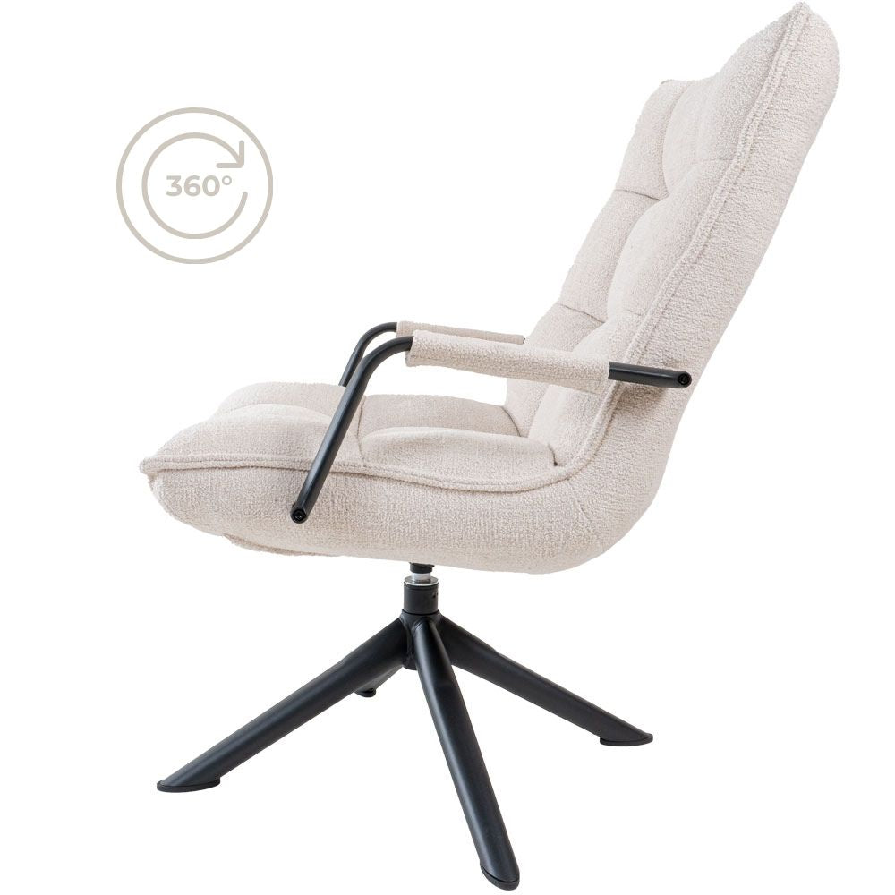 Fauteuil Dorus Arm Bouclé - Naturel