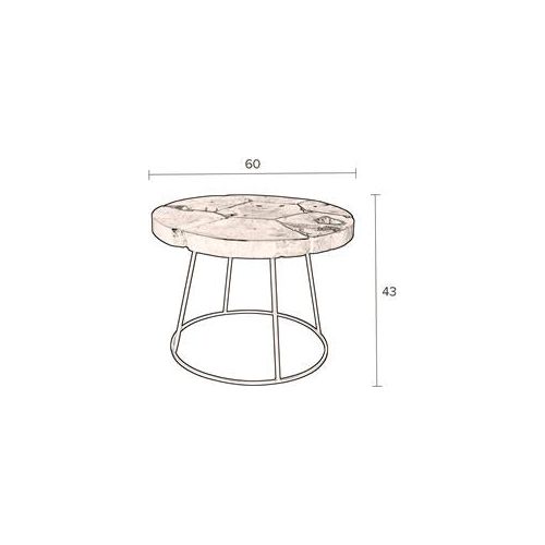 Sidetable kraton chocolate black l