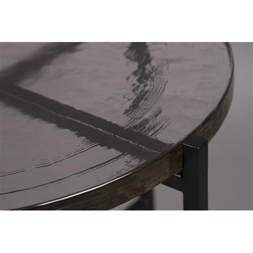 Side table vidrio black