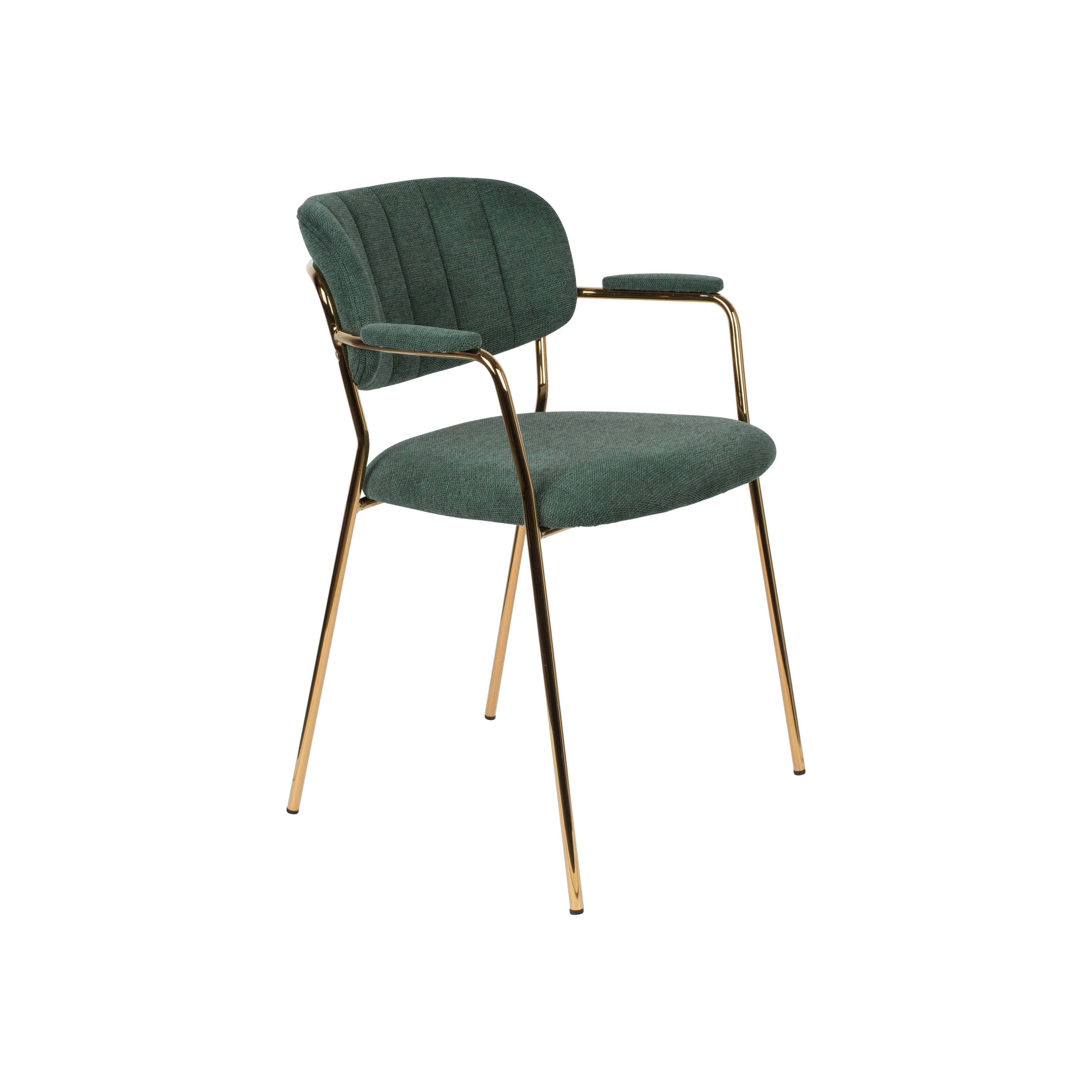 Armchair jolien gold/dark green