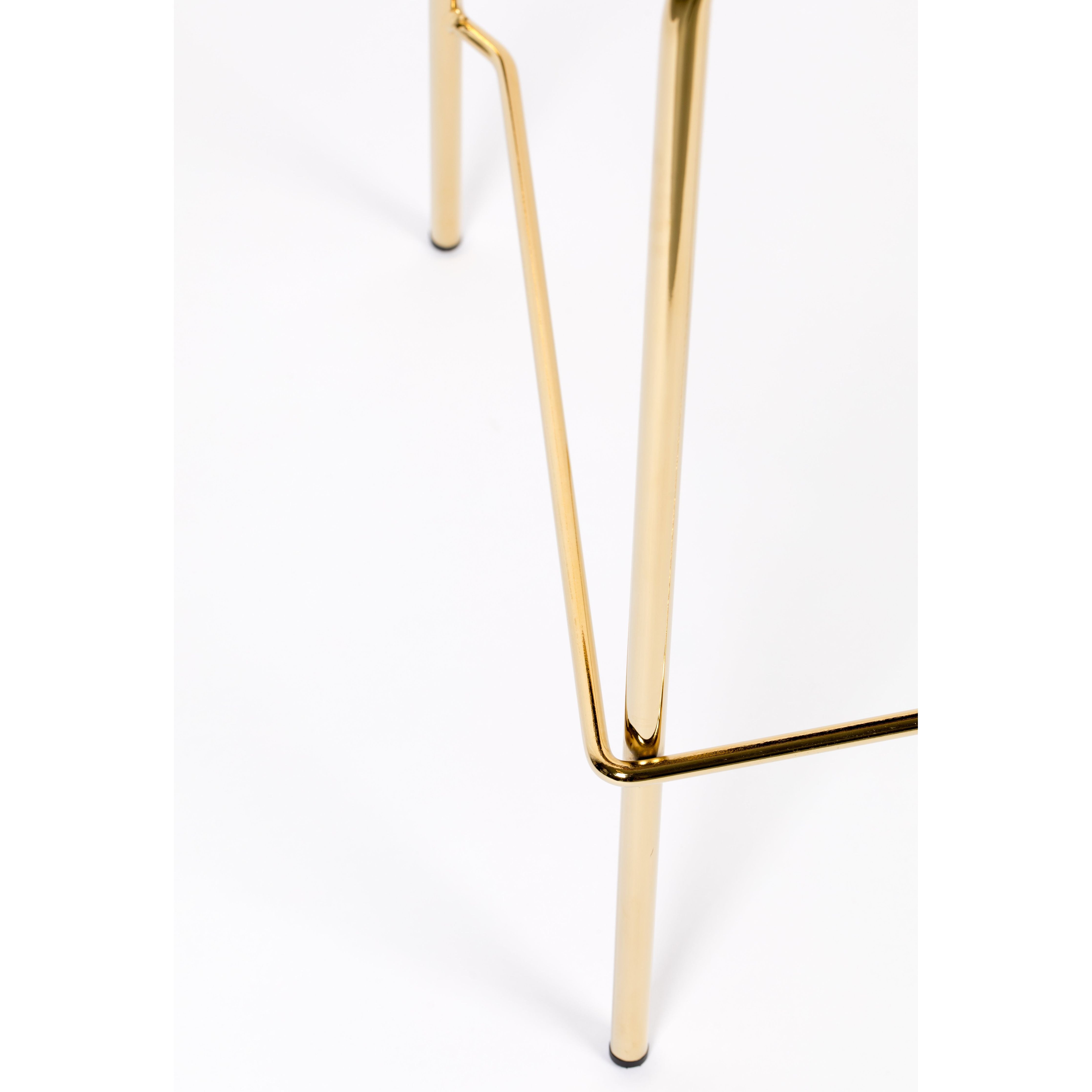 Bar stool jolien gold/dark green