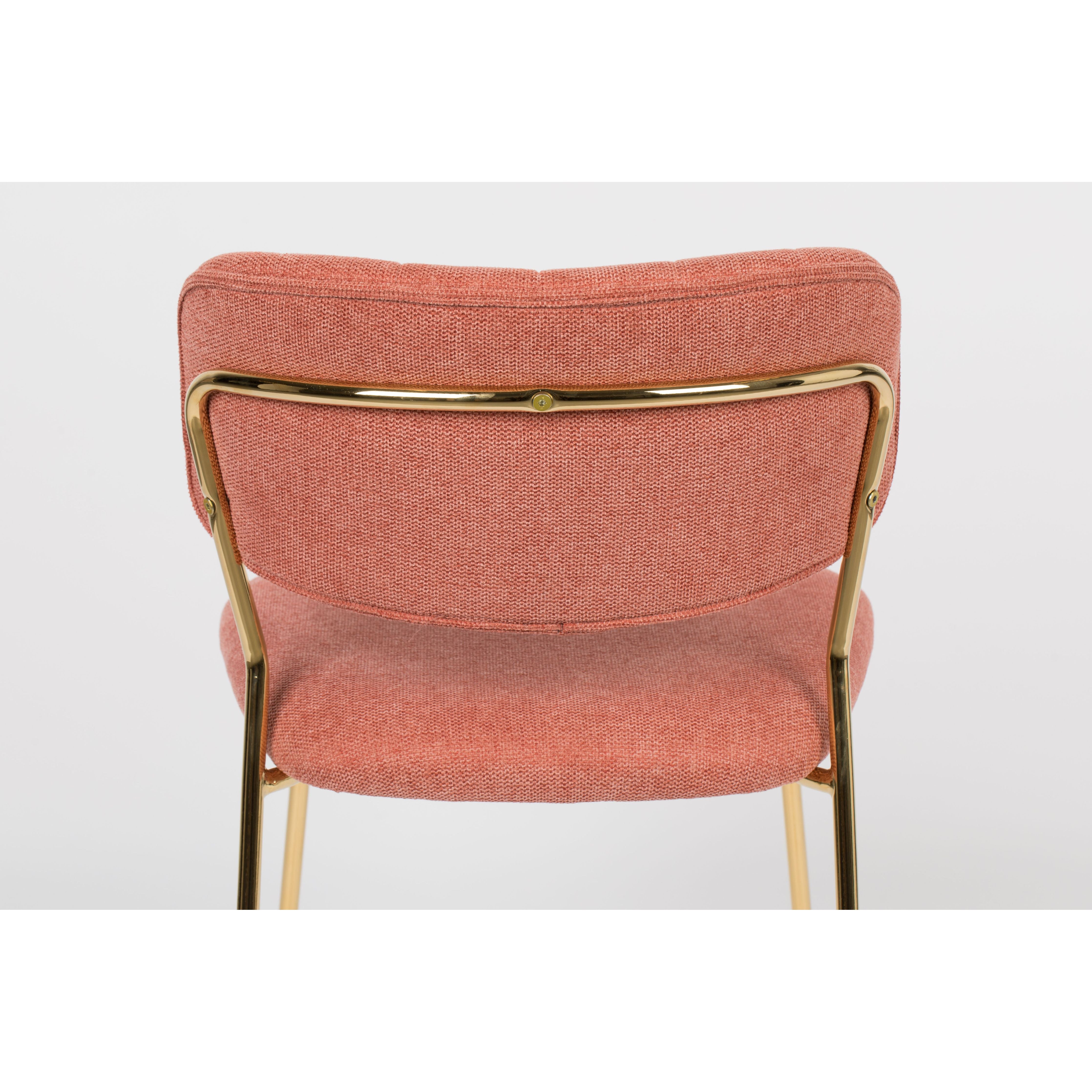 Chair jolien gold/pink | 2 pieces