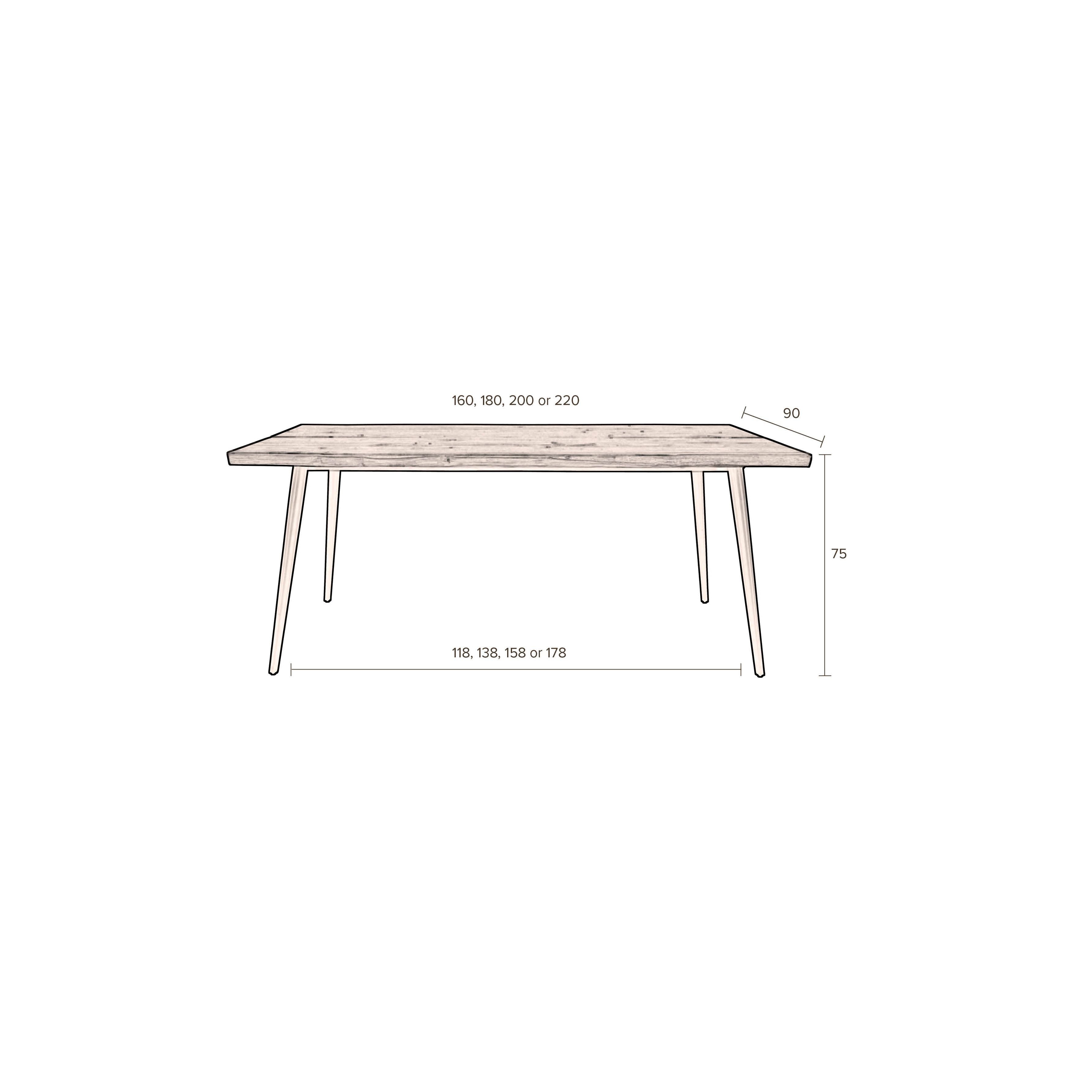 Table alagon 160x90