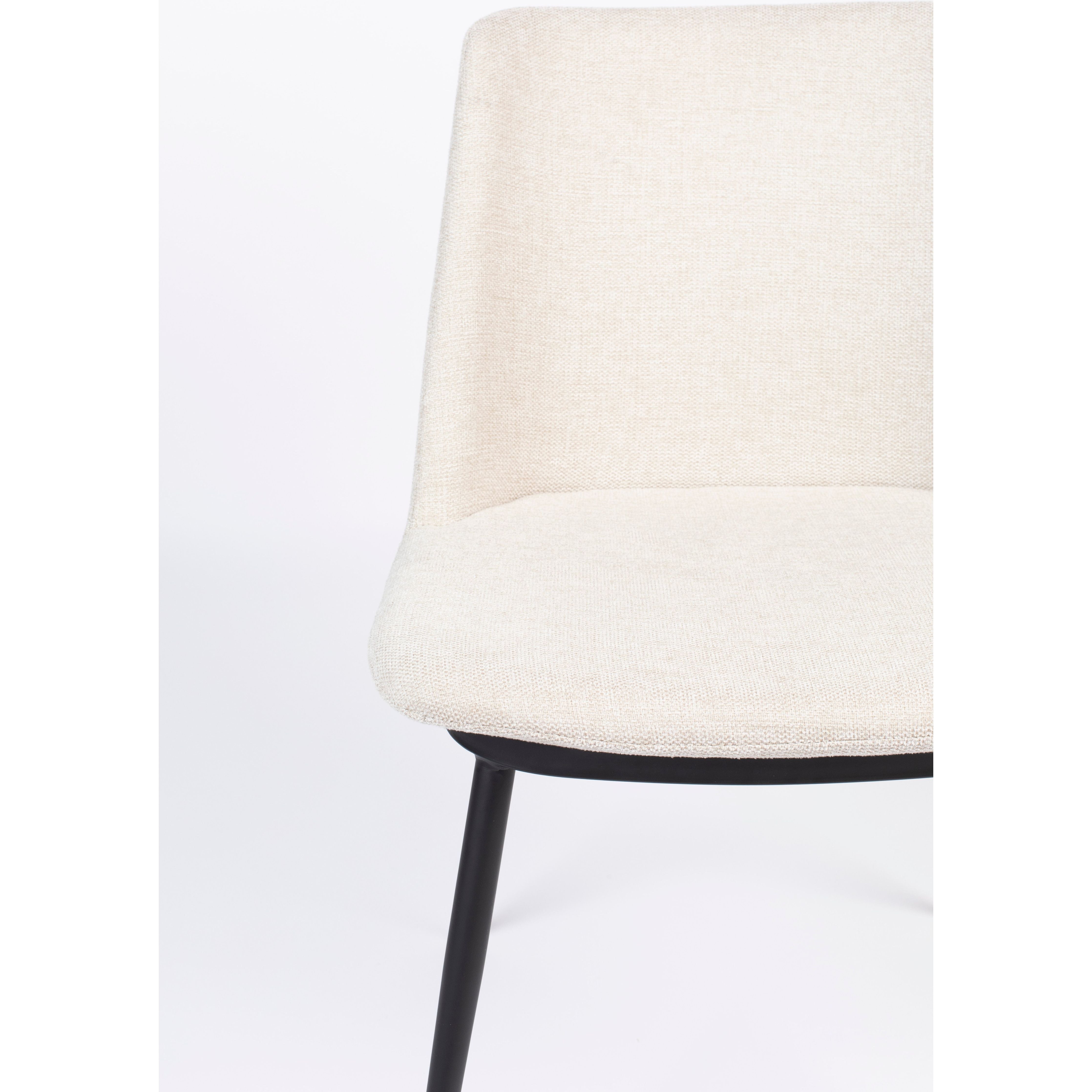 Chair lionel beige fr | 2 pieces