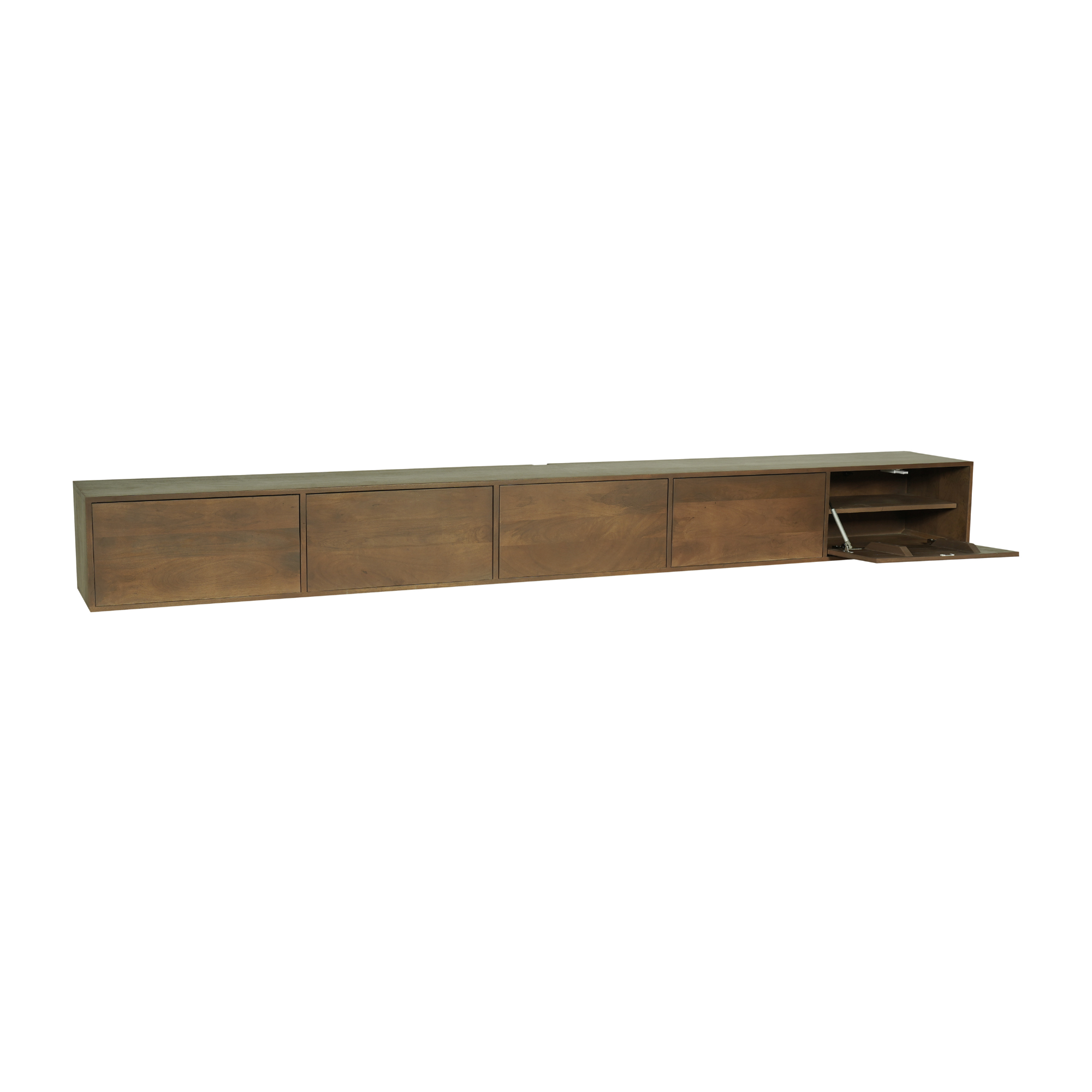 Zwevend TV-meubel Vision Walnut | 280 cm