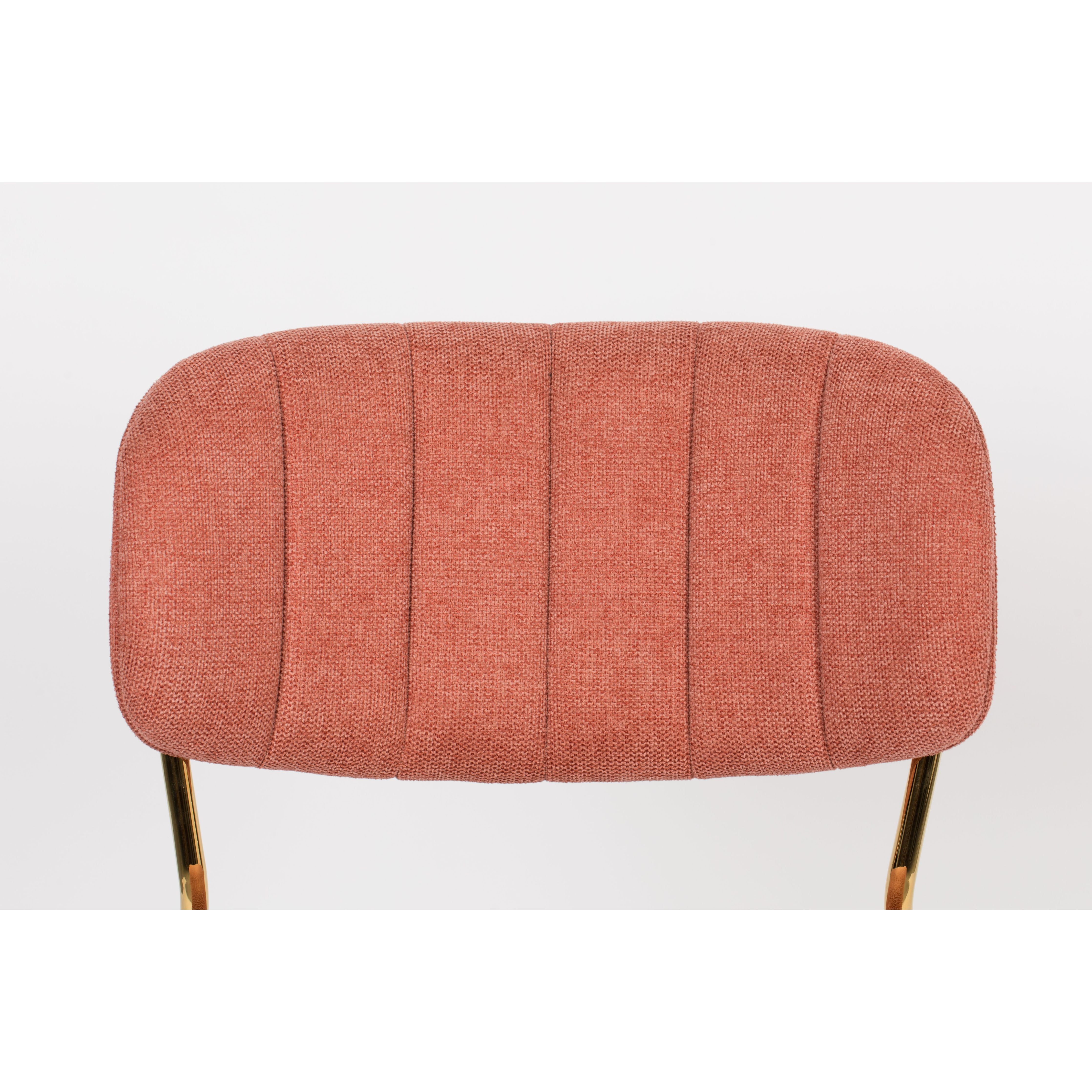 Chair jolien gold/pink | 2 pieces
