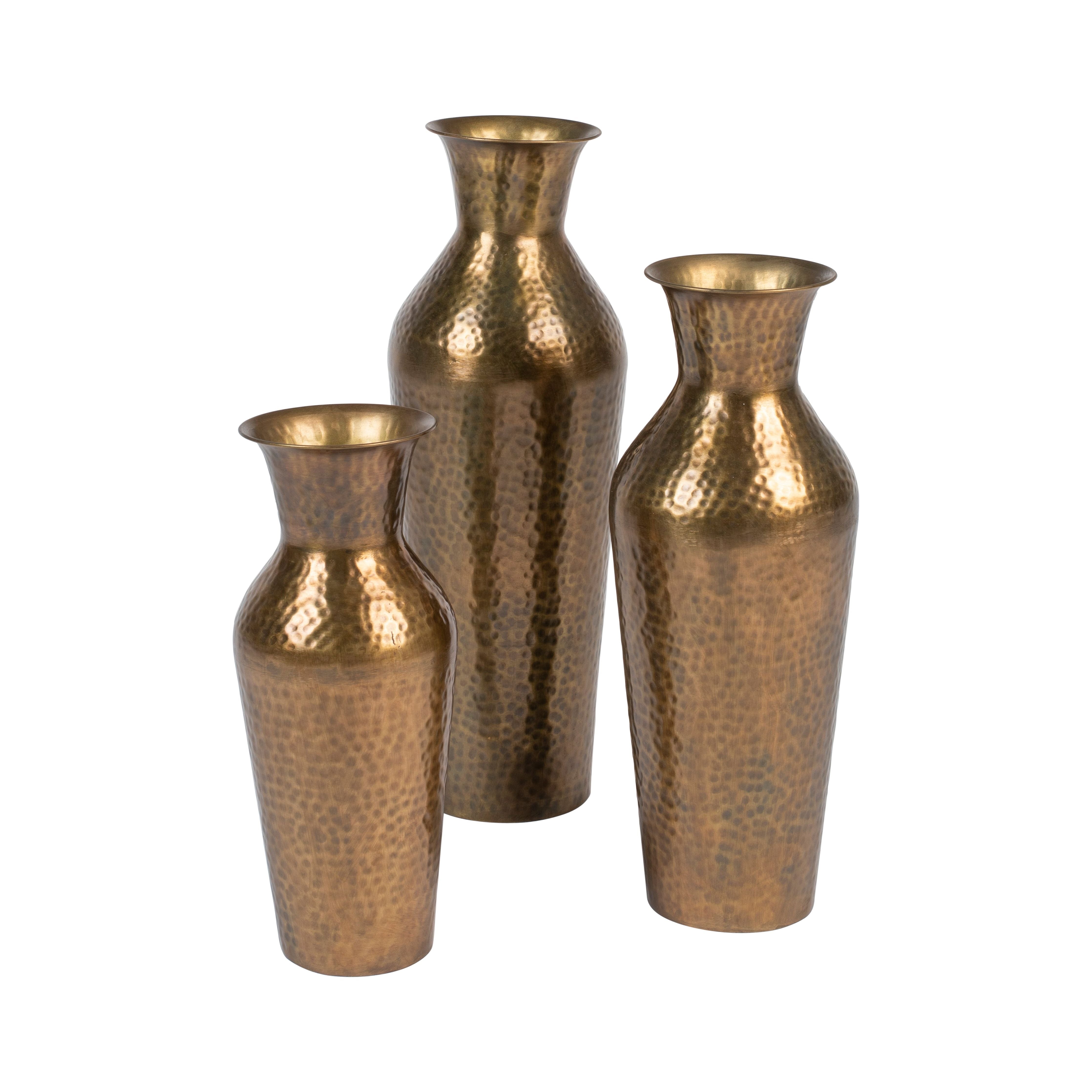 Vase dunja antique brass l