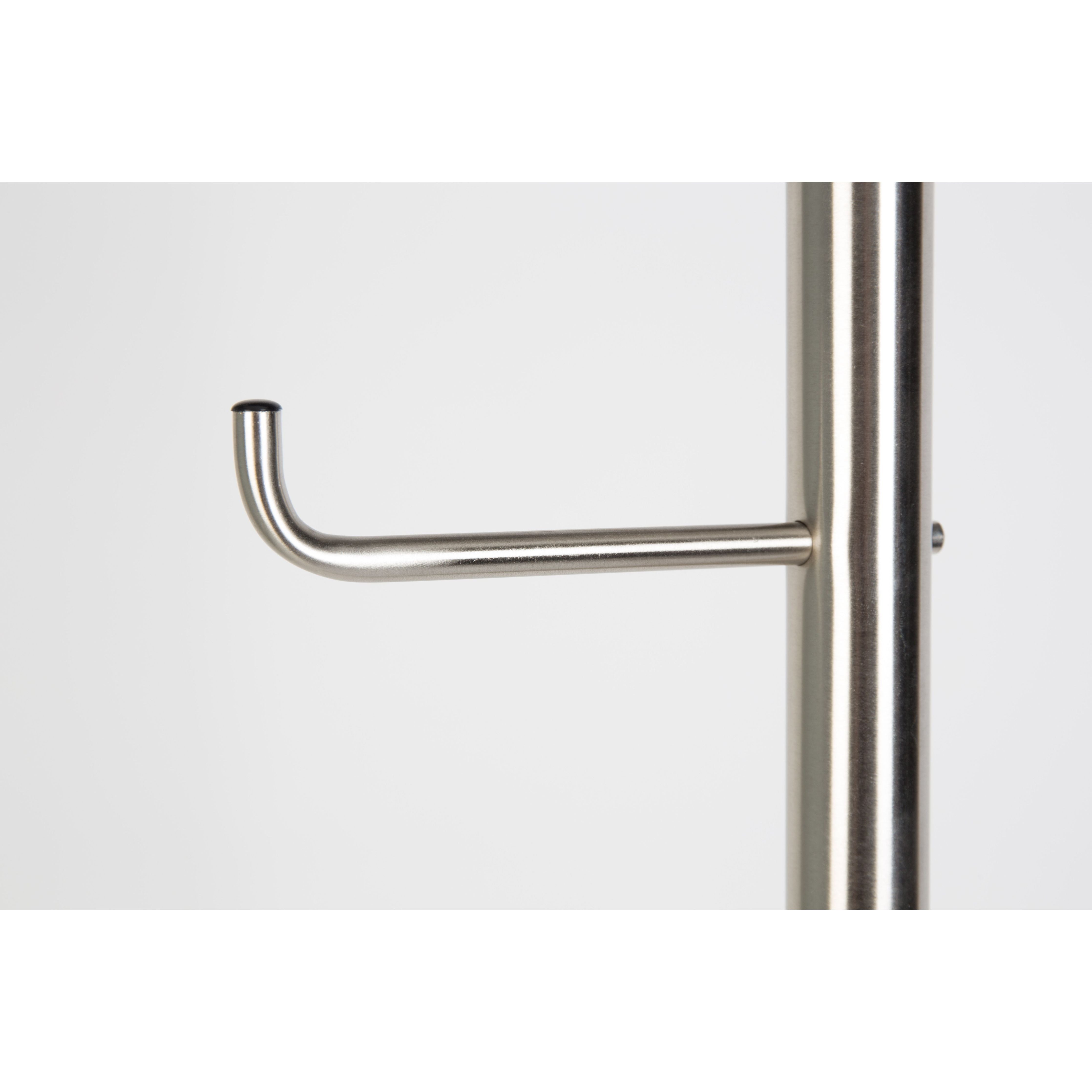 Coat rack hooked satin nickel
