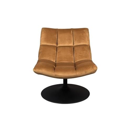 Fauteuil bar velvet golden brown