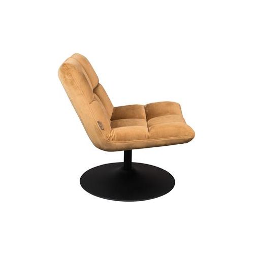 Fauteuil bar velvet golden brown