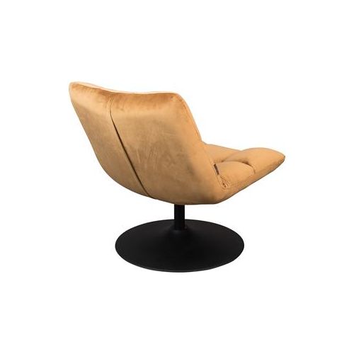 Fauteuil bar velvet golden brown