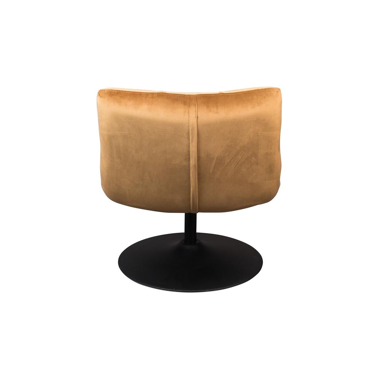 Fauteuil bar velvet golden brown