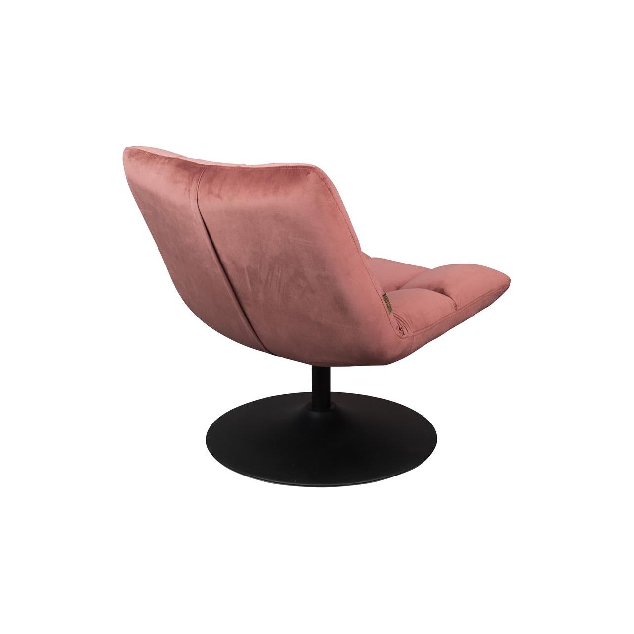 Fauteuil bar velvet old pink