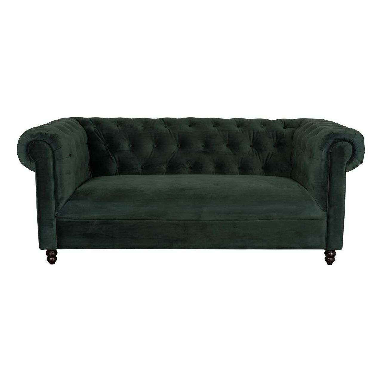 Sofa chester velvet dark green