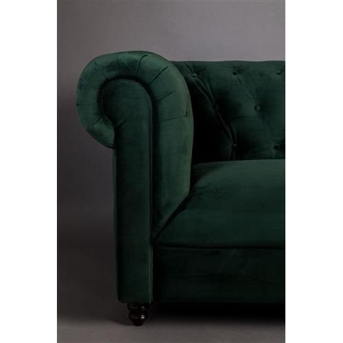 Sofa chester velvet dark green