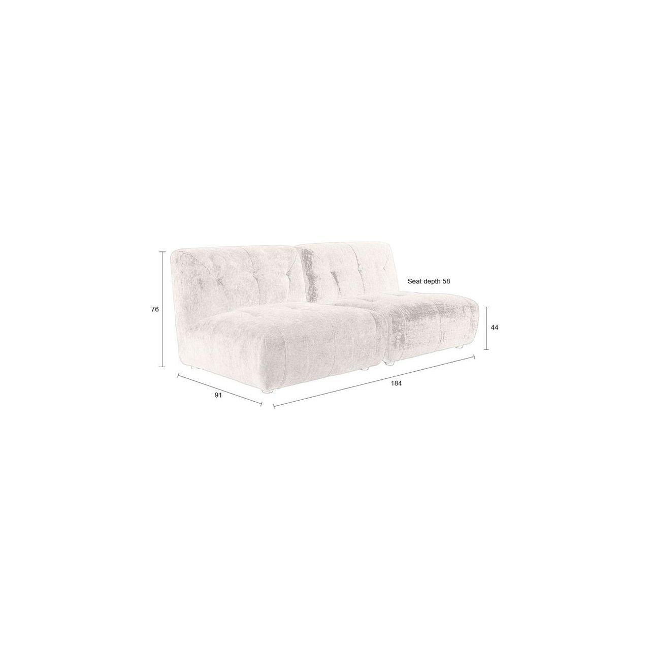 Sofa giada 2-seater plum